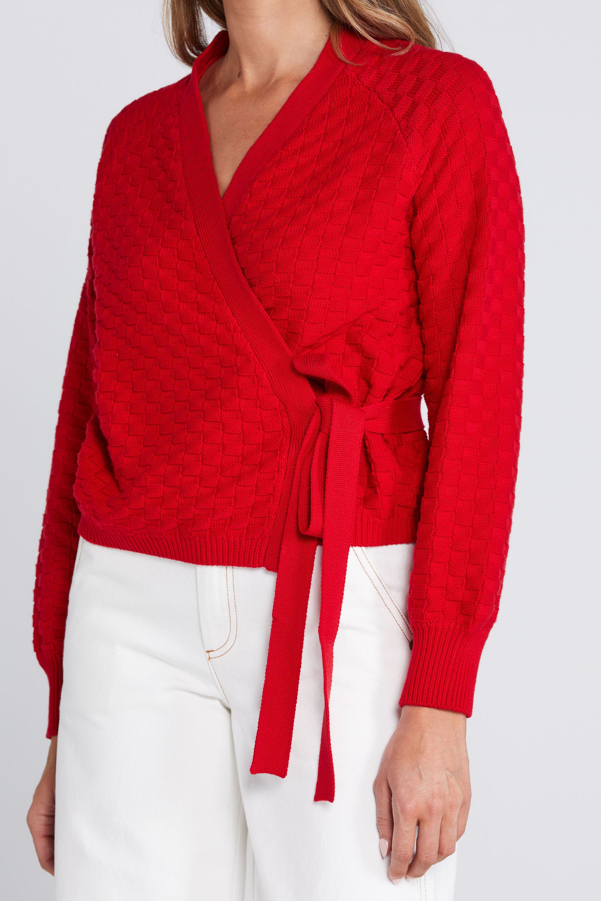 Wrapt Cardigan Sizzling Scarlet