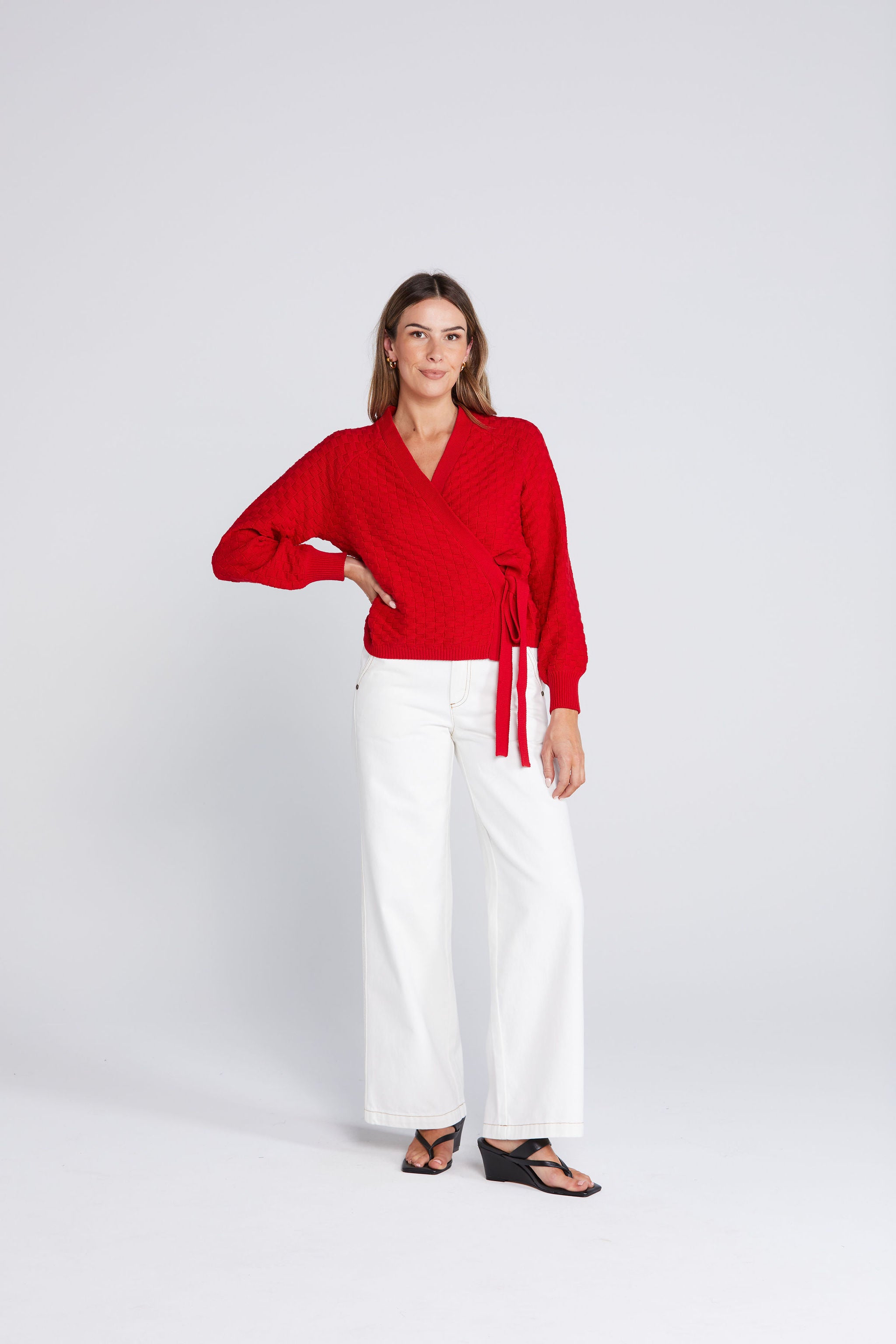 Wrapt Cardigan Sizzling Scarlet