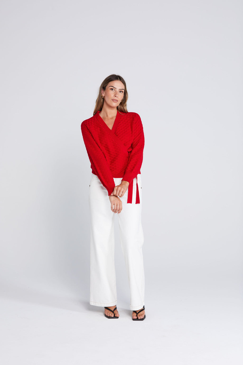 Wrapt Cardigan Sizzling Scarlet