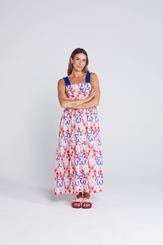 Ziggy Frill Zag Dress Squiggle Bloom