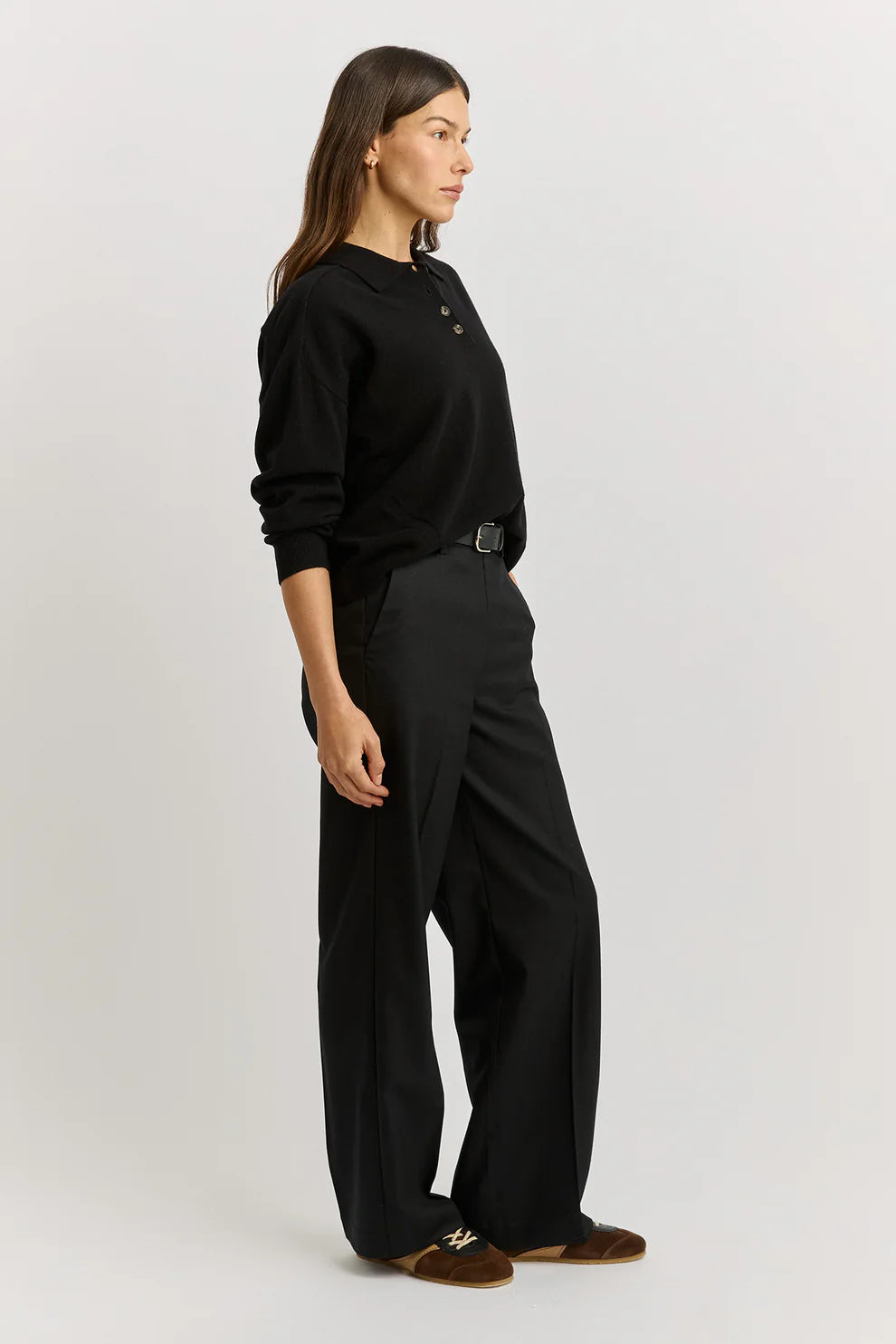 Toorallie Fine Jersey Polo Black