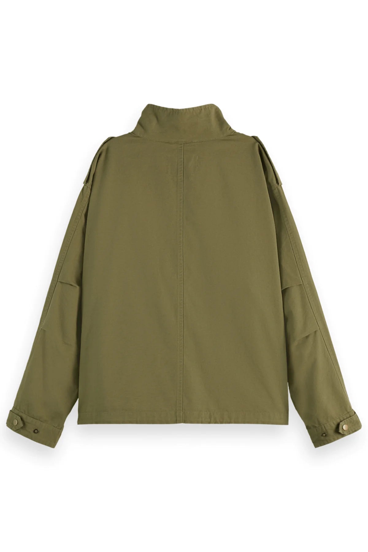 COTTON UTILITY JACKET WASHED MILITARY