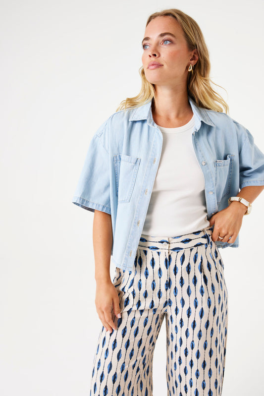 Denim Blouse Bleached