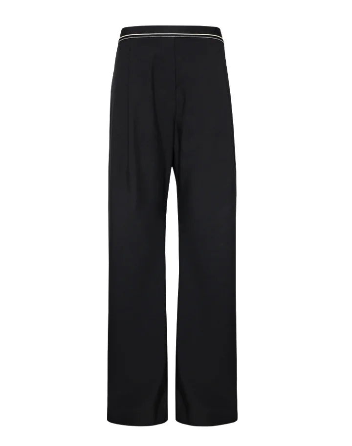 Elastic Waist Wide Leg Pant