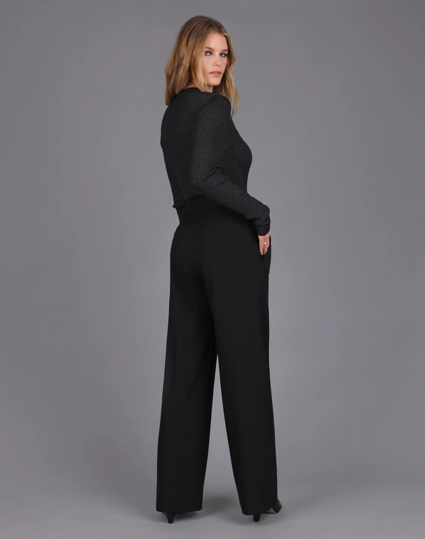 Front Pleat Wide Leg Pant