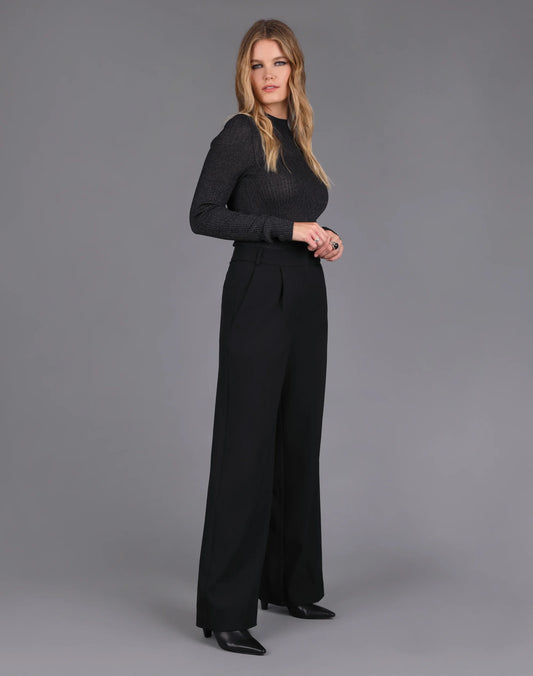 Front Pleat Wide Leg Pant