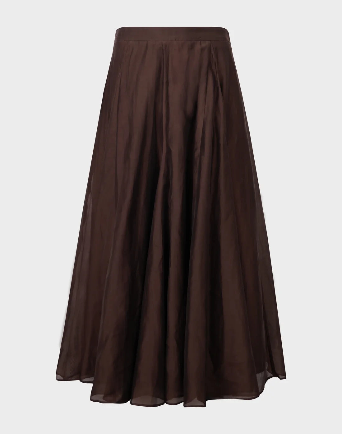 Full Pleated Detail Midi Skirt