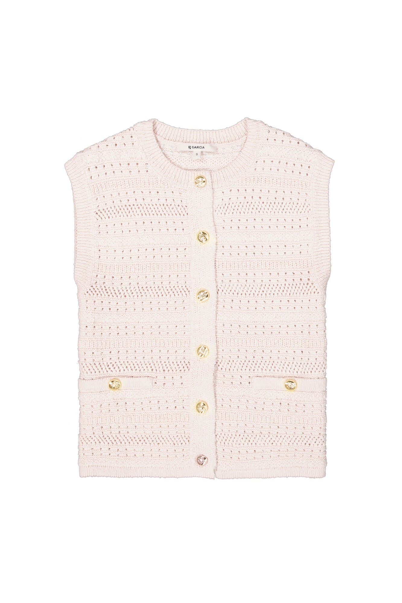 Sleeveless Off-white cardigan G50250