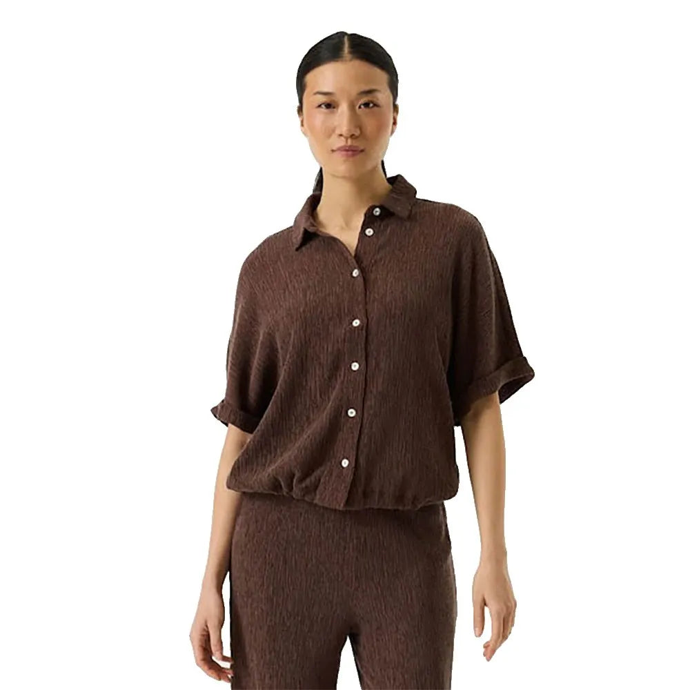 Short Sleeve Brown Shirt