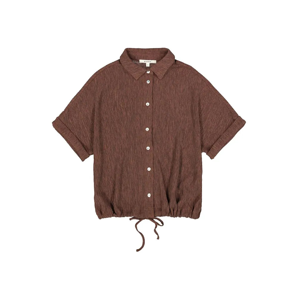 Short Sleeve Brown Shirt