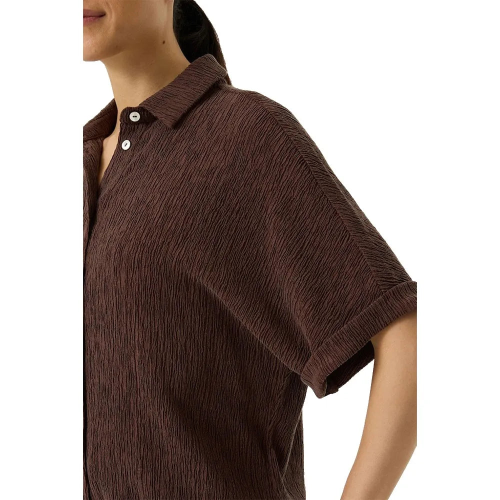 Short Sleeve Brown Shirt