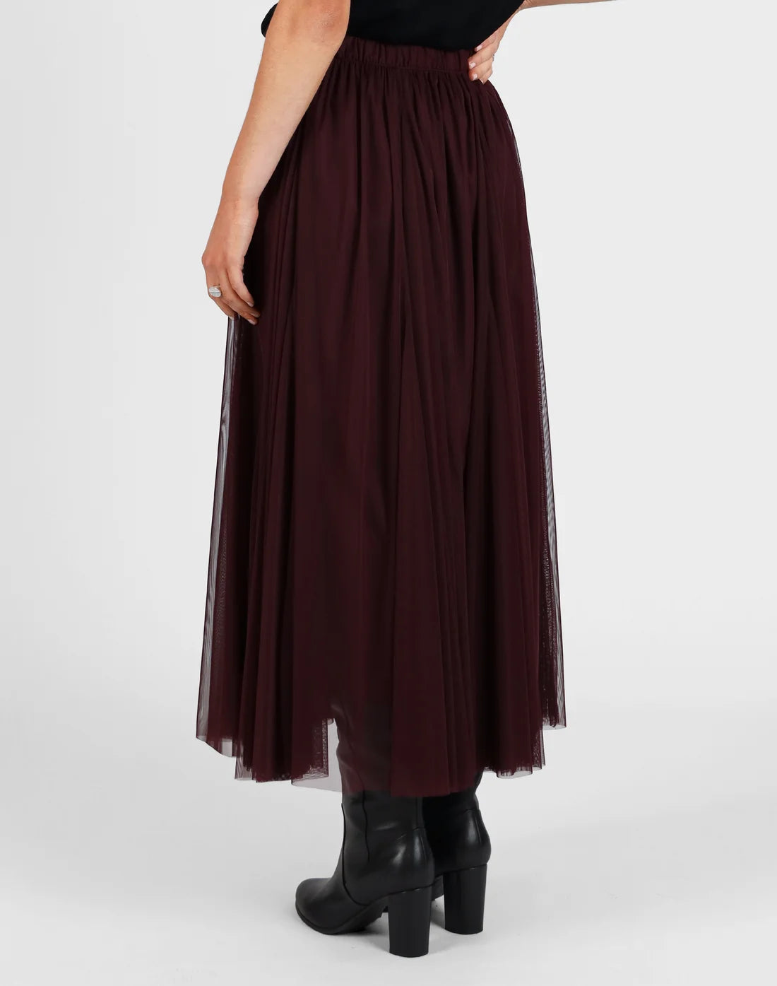 Mesh Godet Skirt