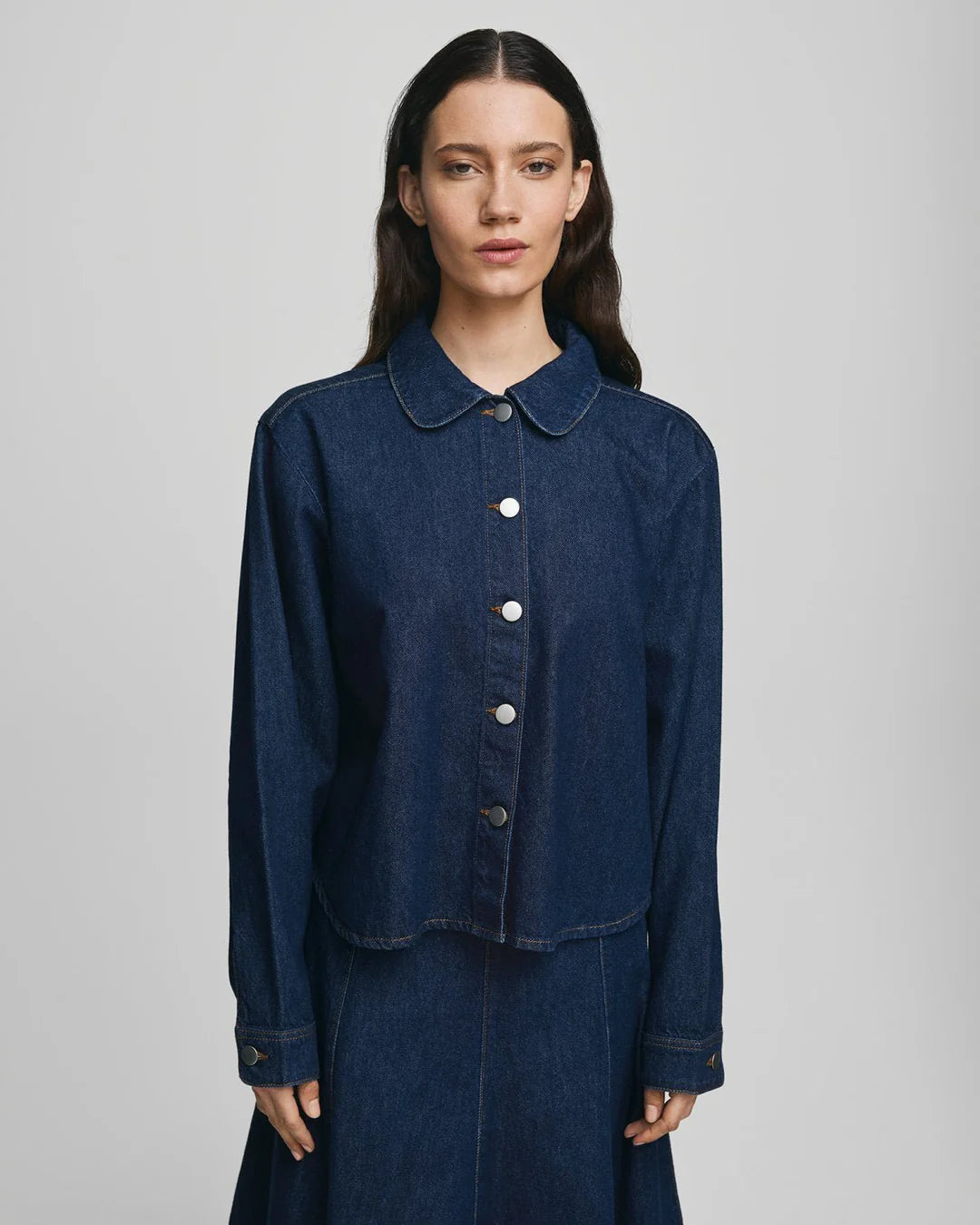 Adna Elena Shirt Dark Blue Wash