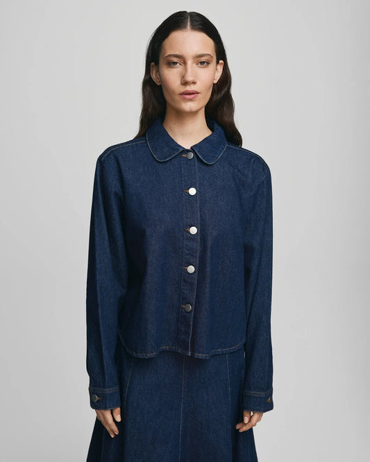 Adna Elena Shirt Dark Blue Wash