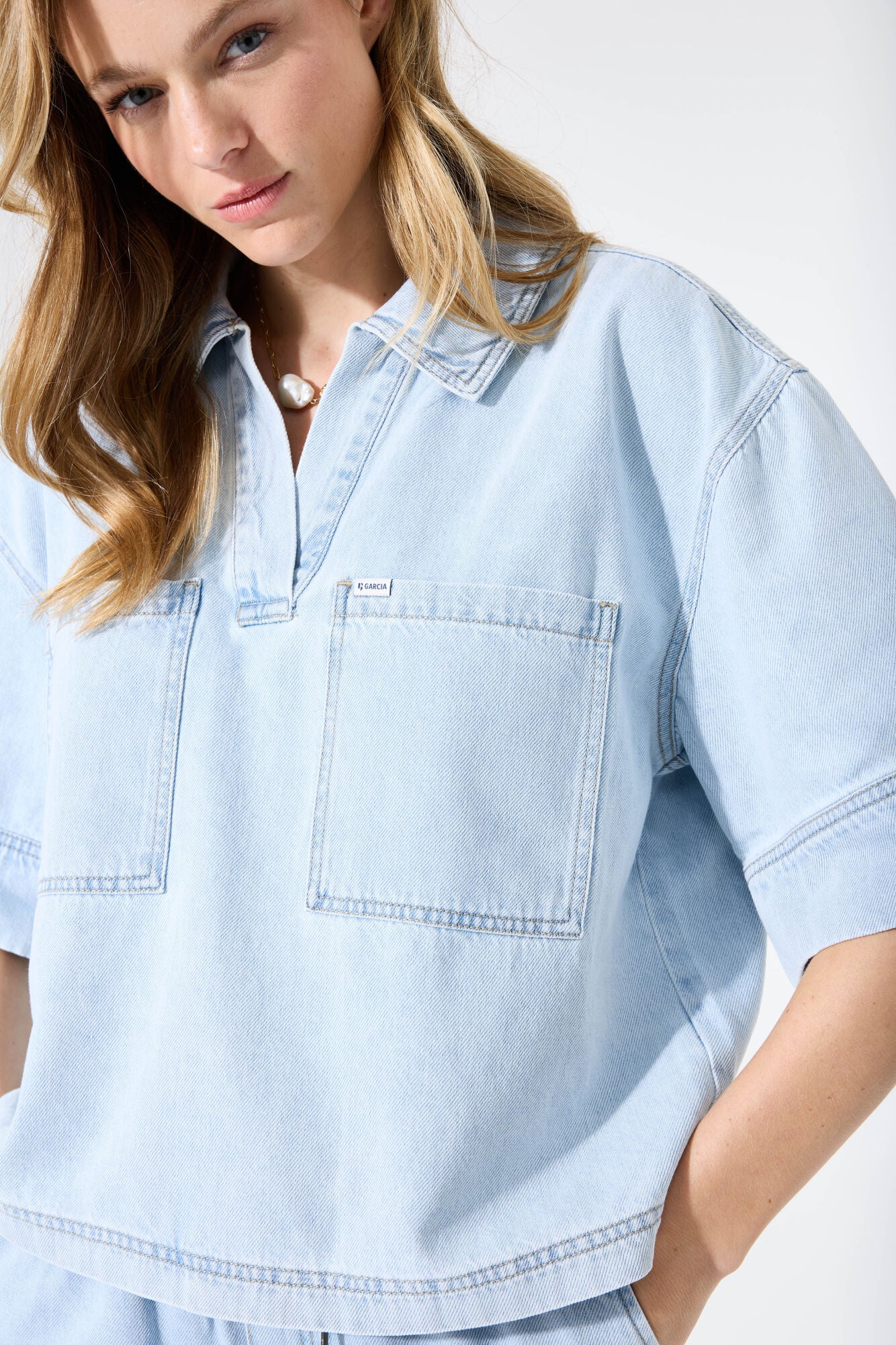 Denim Blouse Light Used