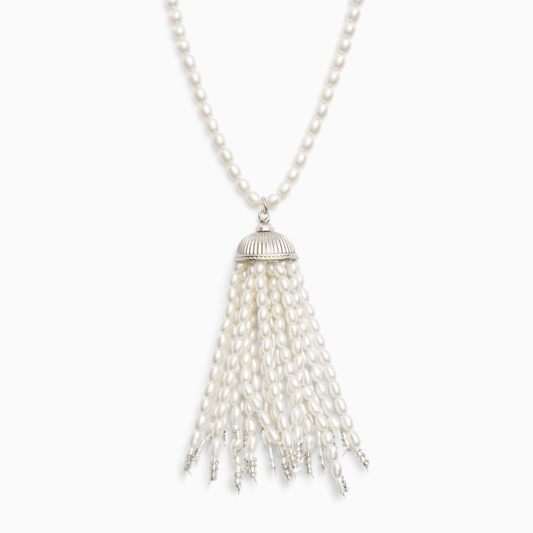 Fabuleux Vous Drift Pearl Tassel Necklace