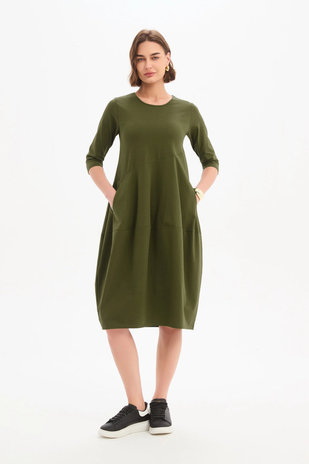 DIAGONAL SEAM WINTER DRESS