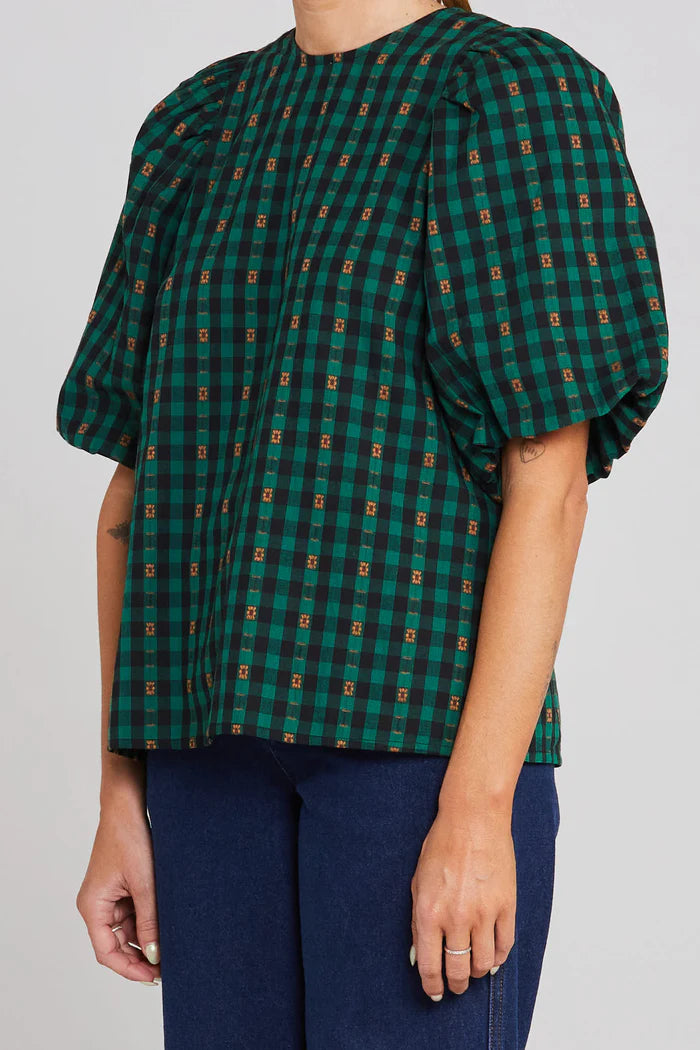 Lucie Top Petal Plaid