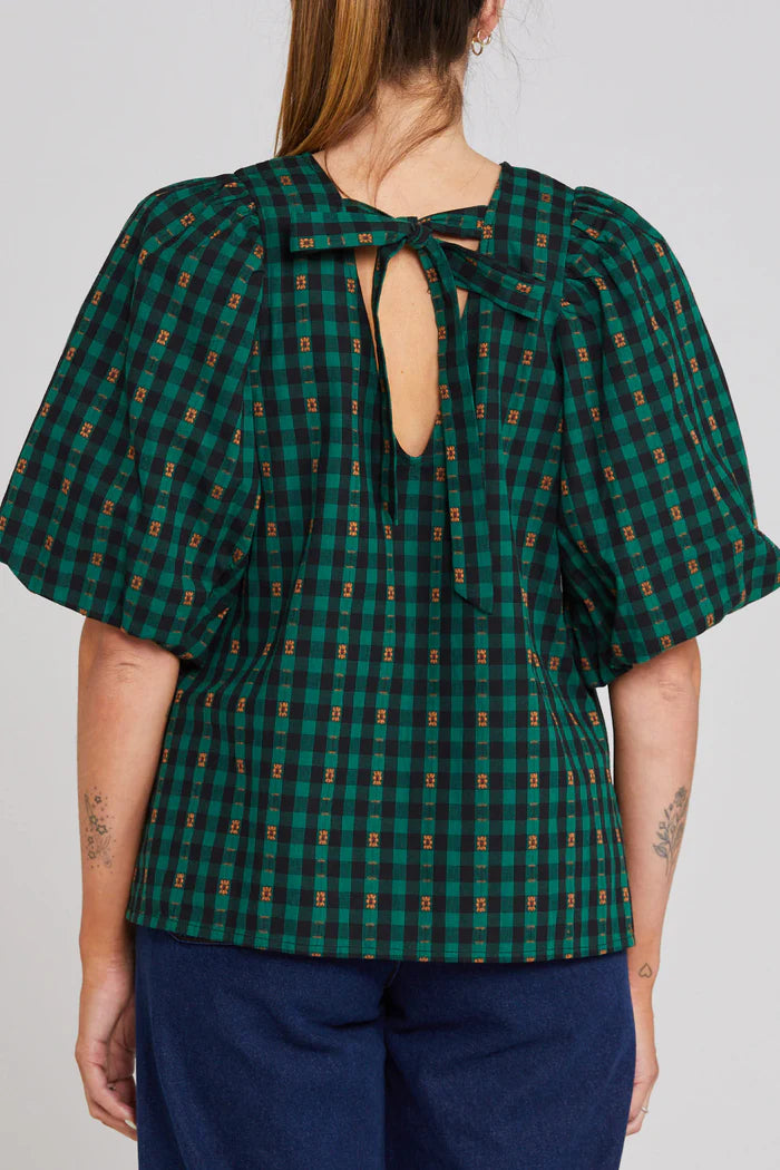 Lucie Top Petal Plaid