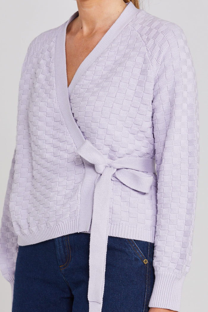 Wrapt Cardigan Lilac