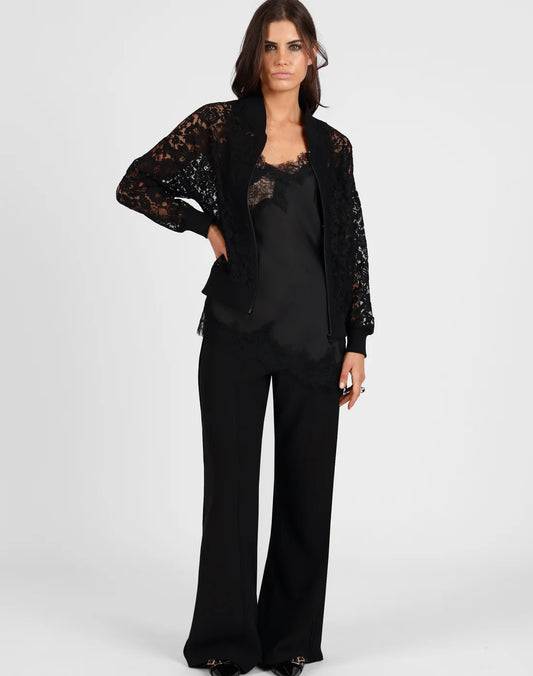 Wide Leg Knit Tux Pant