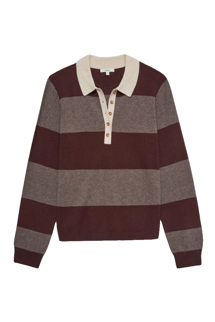 Yerse - Polo Neck Striped Jumper